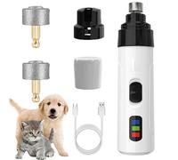 Rechargeable Pet Nail Grinder - 3-Speed Electric Dog & Cat Nail Trimmer with LED Display, Quiet Paws Grooming Tool for Small Medium Large Pets