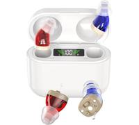 Rechargeable pour personnes âgées - Couple personnel numérique (CIC) PSAP Intra-auriculaire avec qualité sonore supérieure, réduction intelligente du son, affichage de la puissance