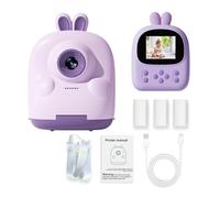 Rechargeable pour Photographie Caméra Numérique Imprimer Instantanément Caméra avec du Papier Imprimé pour La Fille Tout-Petits Colorant L'imprimante De Photo De Jouet Amusant