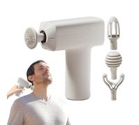 Rechargeable Quiet Muscle Massager with 4 Attachments, Handheld Fascia Relaxation Machine for Gym, Home, Travel, Offices Recovery, Deep Tissue Massage Tool, 4.49x5.91x1.97 Inches