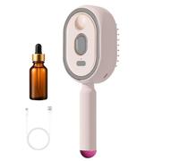 Rechargeable Steam Comb, Hair Detangling Brush, Straightener Tool with Reliable Texture, Compact Utility with Oil Cup, 140g Beauty Accessory, Effective Solution for Home Travel Everyday Smoothing