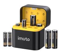 Rechargeables Piles AA 1,5V Lithium AAA 1300mWh 4PCS, AA 3000mWh 4PCS（Lot de 8 Piles and Chargeur de Batterie），1600 Cycles