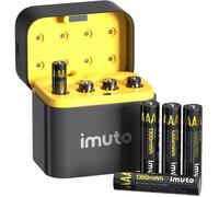 Rechargeables Piles AAA 1,5V Lithium（Lot de 8 Piles and Chargeur de Batterie） 1300mWh,1600 Cycles