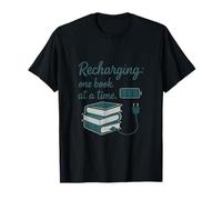Recharger One Book At A Time Introvert Book Lover T-Shirt
