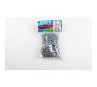 Recharges 300 élastiques Rainbow Loom Métallique argenté silicon G