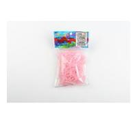 Recharges 300 élastiques Rainbow Loom Rose paillettes silicon G