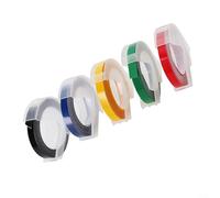 Recharges adaptables pour étiqueteuse gaufrée, taille 6 mm x 3 mètres, fonctionne efficacement avec plusieurs unités et pour unités MOTEX (1 lot (5 couleurs)