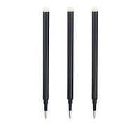 Recharges Basic pour stylo à bille effaçable, mine très bien remplie, stylo effaçable, largeur de trait 0,7 mm [3/6/9 pièces] avec rouge, bleu, noir (3 pièces : noir)