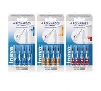 Recharges Brossettes Interdentaires - Lot de 3 - Bleu ISO 1, Orange ISO 3 et Rouge ISO 4 - Tailles Mixtes - Nettoyage Espaces Interdentaires - Préparé par Parapharmaquiet