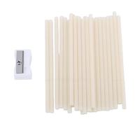 Recharges Craie de Tailleur Blanches, Mines de Marquage Cire pour Tissu 25 Pièces avec Taille Crayon pour Couture, Quilting, Retouches sur Tissus Clairs et Foncés