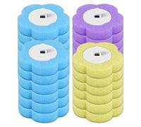 Recharges de Brosse de Toilette jetable, 24 pièces, Nettoyage dissolvant, tête Remplacement avec 3 parfums différents pour Salle Bain