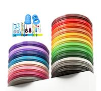 Recharges de filament pour stylo 3D 20 couleurs, 4 m par couleur, total de 79,2 m, filament de 1,75 mm compatible avec stylo 3D SCRIB3D MYNT3D, livré avec 2 capuchons de doigts et un livre de modèles