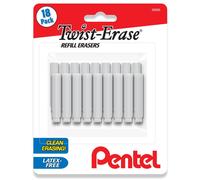 Recharges de gommes Pentel Twist Erase - Lot de 18 - Sans latex