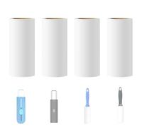 Recharges de mini rouleau anti-peluches de voyage de 7,6 cm compatibles avec Scotch Brite Mini Lot de 4 rouleaux et 40 feuilles par rouleau, 160 feuilles au total, extra collantes, faciles à décoller