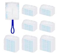 Recharges de Plumeau, 50 Pièces, Recharges Plumeau Duster, Kit de dépoussiérage, Tête de Plumeau électrostatique avec 1 Poignée, pour Nettoyer La Poussière, Meubles, La Saleté, Les Poils
