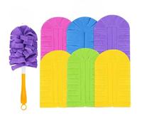 Recharges de plumeau électrostatique à 360°, tampons en microfibre lavables et réutilisables, dépoussiérage multi-surfaces, forte adsorption électrostatique, compatibles avec les poignées standard