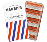 Recharges de rasoir 5 lames pour homme de Monsieur BARBIER | 4 cartouches de rechange compatibles FUSION® | Manche de rasoir L’EXPLORER | Idéal pour un rasage de très (très) près