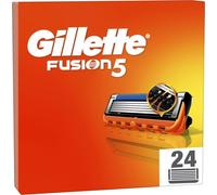 Recharges De Rasoir Fusion5 Pour Hommes, Pack De 24, Authentiques, Cartouches Avec Bande Lubrifiante Et 5 Lames Pour Un Rasage Manuel Efficace, Compatibles Avec Les Manches De La Série Fusio[Z265]