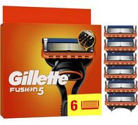 Recharges De Rasoir Fusion5 Pour Hommes, Pack De 6, AUTHENTIQUES, Cartouches Avec Bande Lubrifiante Et 5 Lames Pour Un Rasage Manuel Efficace, Compatibles Avec Les Manches De La Série Fusion