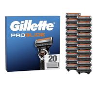 Recharges de rasoir - GILLETTE - Proglide - 5 lames Ultra-Affûtées - Lot de 20 - Bande lubrifiante x2