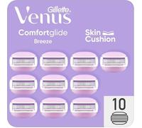 Gillette Venus ComfortGlide Breeze Lot De 10 Recharges De Rasoir Pour Femmes, À 3 Lames Et 2 Barres De Soin Flexibles Pour Un Rasage En Douceur, Parfum Thé Blanc