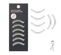 Recharges de recourbe-cils portables compatibles avec pince à épiler, recharges en caoutchouc de silicone souple compatibles avec pince à épiler, transparent