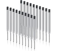 Recharges De Stylo À Bille, 20pcs Recharge Stylo Bille, Recharges À Encre Universelles Longueur 9.9 Cm, Pointe Moyenne 1.0mm Compatible Avec Stylos À Billes Parker(Noir)