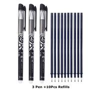 Recharges De Stylo Effaçable,Jeu De Tiges,Aiguille 0.5mm/Pointe À Balle 0.7mm,Poignée Lavable,Stylo À Bille Effaçable Pour Stylo D'école,Outils D'écriture - Type Black Bullet Tip E