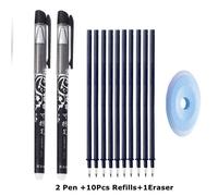 Recharges De Stylo Effaçable,Jeu De Tiges,Aiguille 0.5mm/Pointe À Balle 0.7mm,Poignée Lavable,Stylo À Bille Effaçable Pour Stylo D'école,Outils D'écriture - Type Black Bullet Tip C