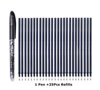 Recharges De Stylo Effaçable,Jeu De Tiges,Aiguille 0.5mm/Pointe À Balle 0.7mm,Poignée Lavable,Stylo À Bille Effaçable Pour Stylo D'école,Outils D'écriture - Type Black Bullet Tip H
