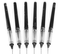Recharges De Stylo Uni-Ball Vision Elite 0,8 Mm Encre Liquide Noire Pack De 6