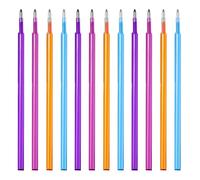 Recharges de stylos d ' écriture lisses, 12 pièces, encres Gel colorées effaçables, 0.7mm