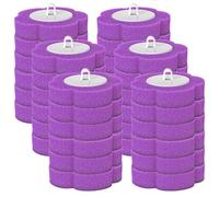 Recharges de système de Nettoyage des Toilettes jetables, tête de Pinceau de Toilette 36 pcs, Remplacement de Pinceau de Toilettes Portable à Forme Plate, Violet, Brosse de Nettoyage des Toilettes