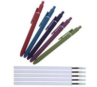 Recharges D'encre à Séchage Rapide 0,5mm pour Stylos à Clic Ergonomiques | Pointe Fine 0,5mm, Mécanisme Rétractable, Compatible Documents et Prise de Notes au Bureau