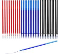 Recharges Effaçables Bleues 0,5mm De Haute Qualité,30 Recharge Stylo Pour Pilot Frixion,Compatibles Avec Stylos Pilot Fixion,Longue Durée D'écriture De 400m,Encre Thermosensible