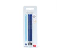 Legami Recharges pour stylo gel effaçable – Set de 3, encre thermosensible bleue 0,7 mm