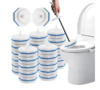 Recharges murales pour toilettes - 30 recharges murales pour toilettes, têtes de brosse de toilette | Têtes de récurage pour accessoires de brosse de toilette de salle de bain, kit de démarrage peut