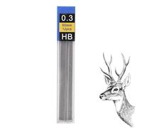 Recharges pour crayons en acier inoxydable, mines en graphite, lot de mines | Pour dessin de précision, recharge en graphite avec écriture, mine pour croquis, dessins, papeterie pour bureau, utilisation