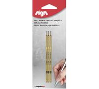 Recharges Pour Stylo À Bille - Noir - Universel - Pointe Fine - Lot De 3 Recharges