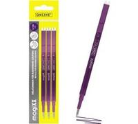 Recharges pour stylo roller - Encre gel - Violet lilas - Effaçable - 0,7mm - Online