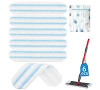 Recharges Serpillères pour Vileda H2PrO, 6 Pièces de Recharges en Microfibre Serpillères pour O-Cedar H2PrO Balai à Plat, Lavables, Réutilisables et Durables pour Tous Sols Durs