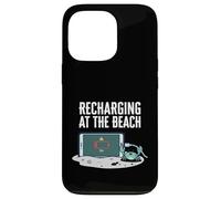 Recharging At The Beach Low Battery Crab Phone Coque pour iPhone 13 Pro