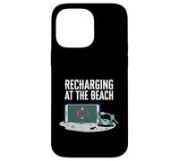 Recharging At The Beach Low Battery Crab Phone Coque pour iPhone 14 Pro Max
