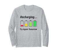 Recharging Low Social Battery Funny Introvert Manche Longue