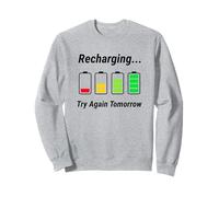 Recharging Low Social Battery Funny Introvert Sweatshirt