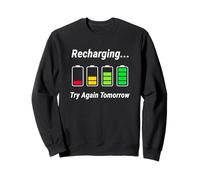 Recharging Low Social Battery Funny Introvert Sweatshirt