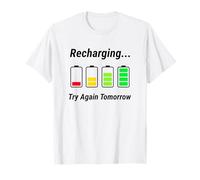 Recharging Low Social Battery Funny Introvert T-Shirt