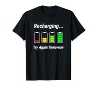 Recharging Low Social Battery Funny Introvert T-Shirt