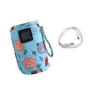 Réchaud à 3 voies - Alimenté par USB - Matériau en tissu de qualité alimentaire - Idéal pour une utilisation en voiture et en voyage - Plusieurs appareils - Bouteilles uniformes - Animal grille-pain