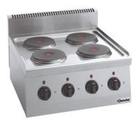 Réchaud à 4 plaques électriques prof. 600